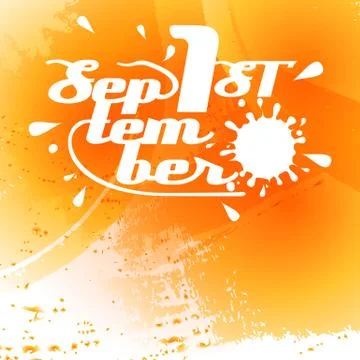 Background lettering the first of September Stock Illustration