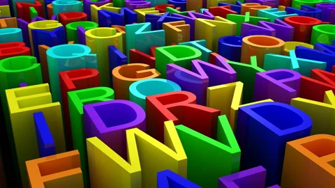 Background of Letters Stock Footage 99400355