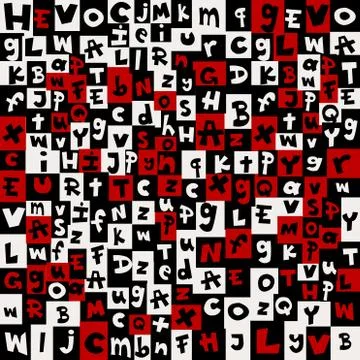 Background with letters Stock Illustration