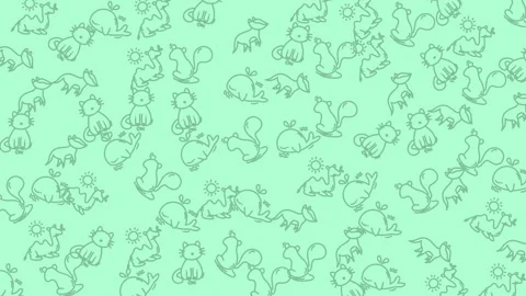 Background with light green cat and squirrel Stock Footage 320714117