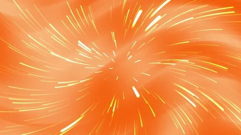 Background light orange with light streaks radiate outward creating a swirling Video stock 297529243