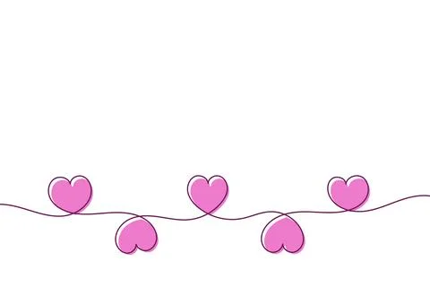 Background with light pink hearts. Stock Illustration