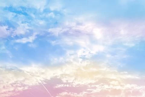 Background light sky gradient, close-up of beautiful white fluffy clouds in b Stock Photos