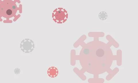 Background light with virus. Flat material design illustration Stock Illustration