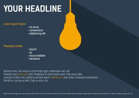 Background with lightbulb for your presentation Stock Illustration