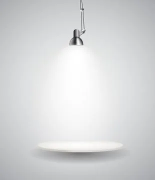 Background with Lighting Lamp. Empty Space for Your Text or Obje Stock Illustration