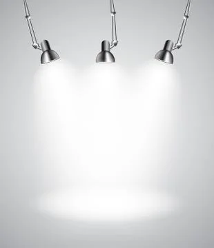 Background with Lighting Lamp. Empty Space for Your Text or Obje Stock Illustration