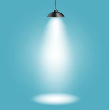 Background with Lighting Lamp. Empty Space for Your Text or Obje Stock Illustration