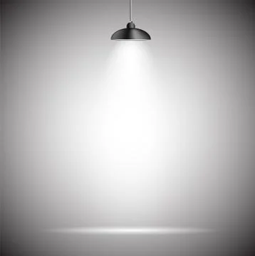 Background with Lighting Lamp. Empty Space for Your Text or Obje Illustrazione stock