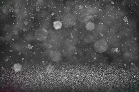 Background lights and snow flakes fly bokeh - celebratory texture Illustrazione stock