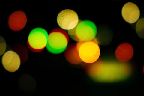 Background lights at night in soft focus Stock Photos