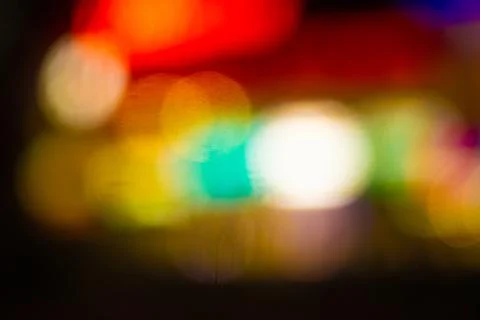 Background lights at night in soft focus Stock Photos