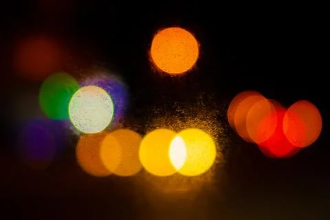 Background lights at night in soft focus Stock Photos