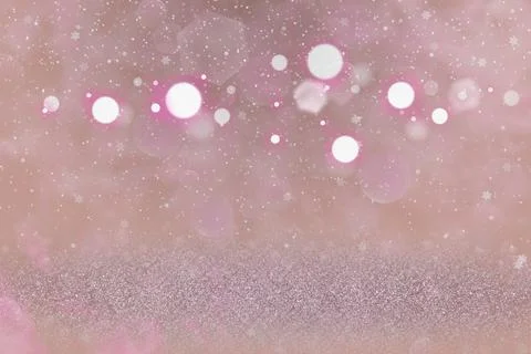 Background lights with snow flakes fly bokeh - festive texture Illustrazione stock