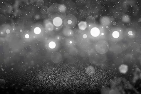 Background lights with snow flakes fly bokeh - celebratory texture Illustrazione stock