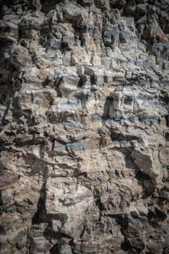 Background of limestone masonry. The surface is decorated with natural material Stock Photos