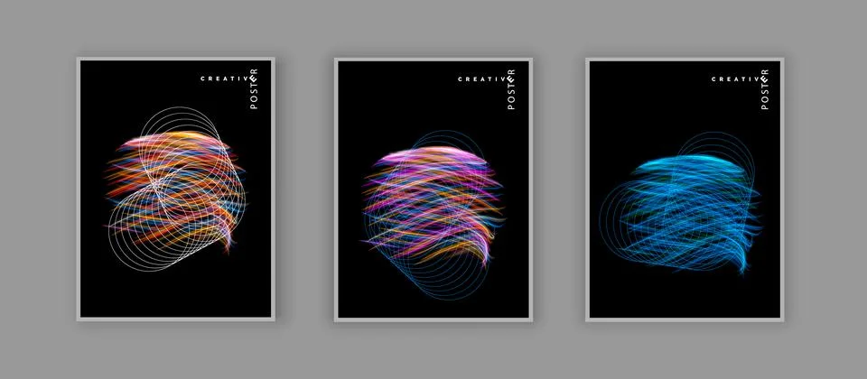 Background line art patterns. Vector template brochures, flyers, presentation Stock Illustration