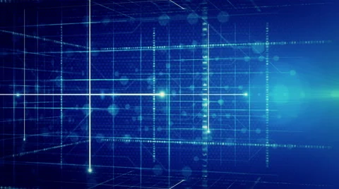 Background line with light rotating 360 Blue LOOP Stock Footage 68395390