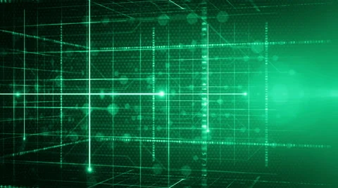 Background line with light rotating 360 Green LOOP Stock Footage 68397070