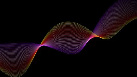 Background line wave pattern, Gradient color line wave abstract background Stock Illustration