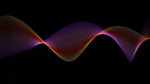 Background line wave pattern, Gradient color line wave abstract background 스톡 일러스트