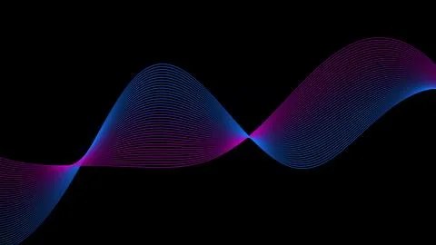 Background line wave pattern, Gradient color line wave abstract background イラスト素材