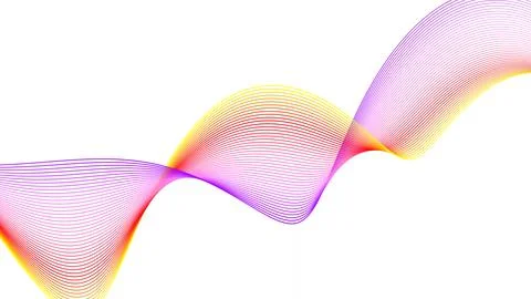 Background line wave pattern, Gradient color line wave abstract background Illustrazione stock