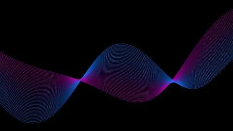 Background line wave pattern, Gradient color line wave abstract background Illustrazione stock