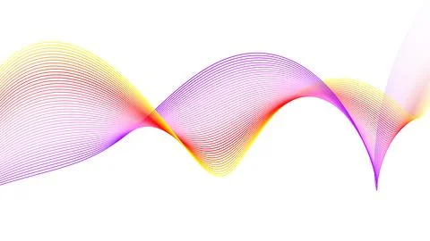 Background line wave pattern, Gradient color line wave abstract background イラスト素材