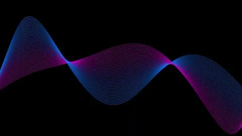 Background line wave pattern, Gradient color line wave abstract background Stock Illustration