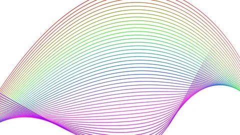 Background line wave pattern, Gradient color line wave abstract background イラスト素材