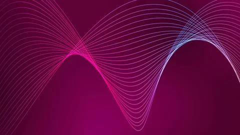 Background line wave pattern, Gradient color line wave abstract background イラスト素材