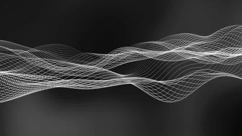 Background line wave pattern, Gradient color line wave abstract background Stock Illustration