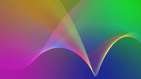 Background line wave pattern, Gradient color line wave abstract background 스톡 일러스트