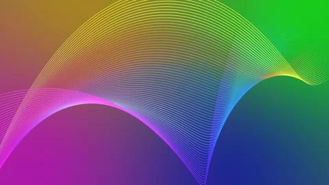 Background line wave pattern, Gradient color line wave abstract background Stock Illustration