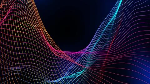 Background line wave pattern, Gradient color line wave abstract background 스톡 일러스트