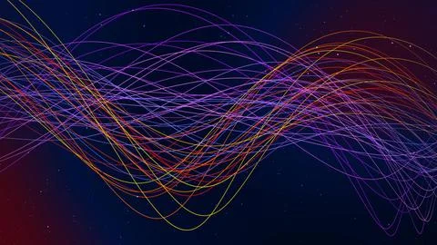 Background line wave pattern, Gradient color line wave abstract background イラスト素材