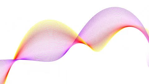 Background line wave pattern, Gradient color line wave abstract background Stockillustratie