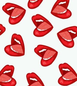 Background from lips Stock Illustration