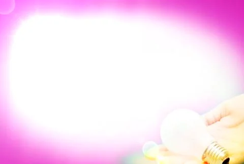 Background with lit lightbulb Stock Illustration