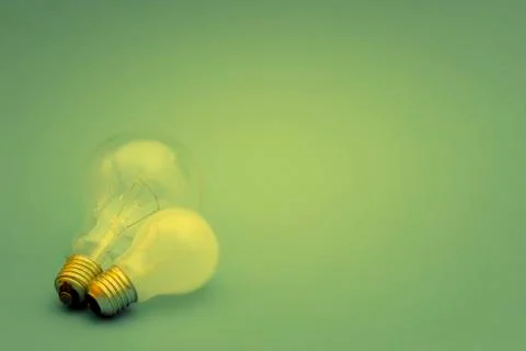 Background with lit lightbulb Stock Photos