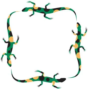 Background with lizards. Stock Illustration