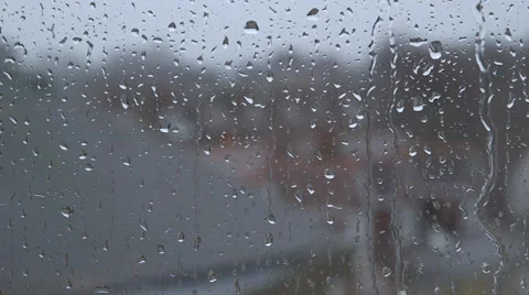 Background - London Rain Window Pane 4 Stock Footage 35093293