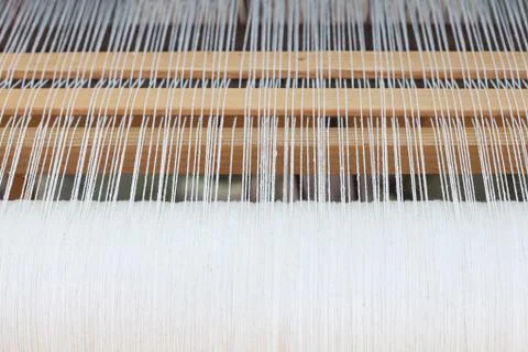 Background of the loom at the fair Foto stock