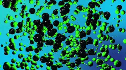 Background looming on camera consisting of green and black balls Video stock 139235827