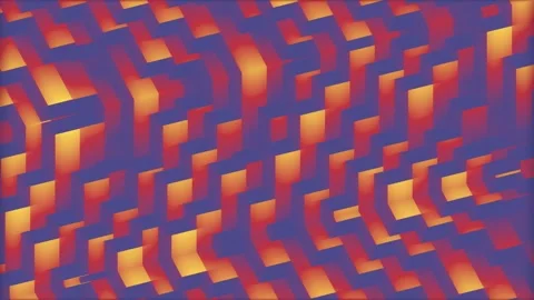 Background with loop animation rectangular geometric shapes. 3d rendering 4K Stock Footage 253769405