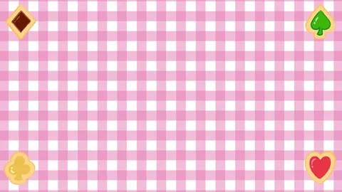 Background Loop Colorful Cookies Pink Plaid Stock Footage 238807870