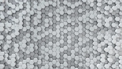 Background loop slow moving hexagon shapes Stock Footage 125879667