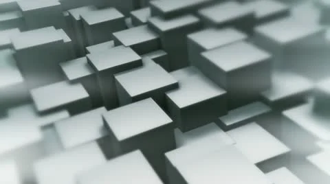 Background loop of waving cubes. Version B. Stock Footage 12050877