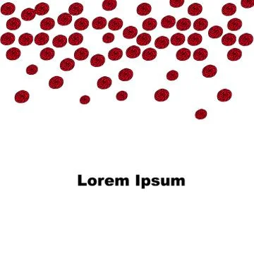 Background with a lot of tiny red roses Stock Illustration